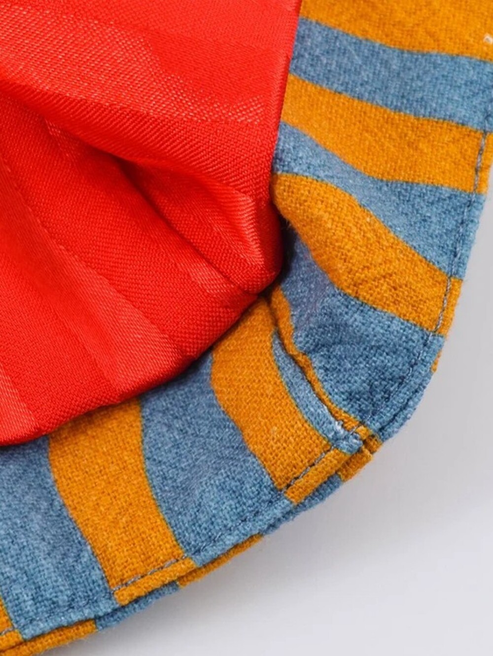 Embroidered Orange & Teal Stripe Women's Jacket - Picture 8 of 12